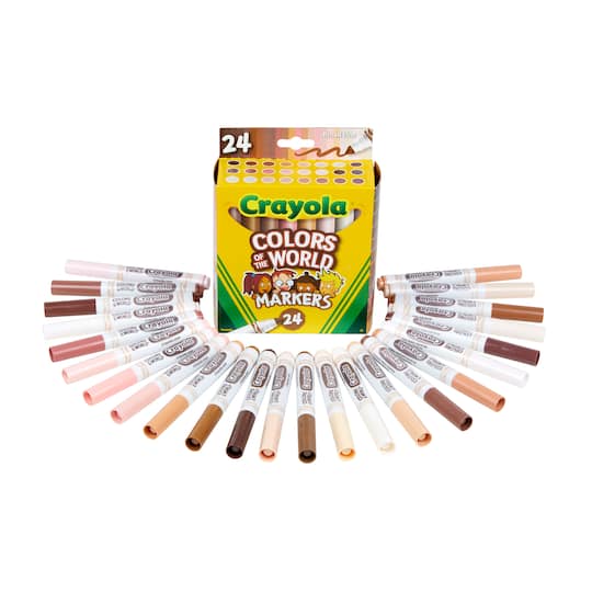 8 Packs: 24 ct. (192 total) Crayola&#xAE; Colors of the World Broad Line Markers